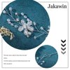 JAKAWIN Bride Wedding Hair Vine Flower Hair Piece Silver Bridal Headpiece Accessories for Women HV067