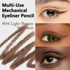 Kaely Light Brown Shimmer Gel Eyeliner,Smooth Eye Liner Waterproof Smudge Proof,Multi-Use Pencil Eyeliner,Built in Sharpener,Longwearing Eye Makeup,Vegan,delineador de ojos contra el agua,04