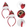 Lurrose 2pcs Christmas Santa Hat Headbands Sequined Plush Xmas Party Hair Bands Hair Hoops Headdress Hair Accessories for Girls Chidren