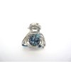 Generic Small mini silver metal clear blue ball crystal hair claw clip