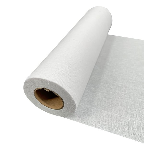 PLANTIONAL Woven Cotton Iron-On Fusible Interfacing: 10.6 inch X 10 Yards White Light Weight 100% Cotton Single-Sided Interfacing for t-Shirt Quilts Blouses Dress Shirts Collars DIY Crafts Supplies