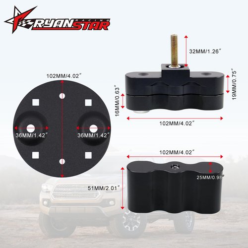RYANSTAR RACING RX-DLX-PM Pack Mount Lock with Pack Mount Bracket Cargo Racks Double Locking Mount Fit for Standard Pack Mount Compatible with Fuel & Gas Can & Water Pack Mount