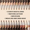 Ruby Kisses HD Concealer & Foundation Brush Flawless Full Coverage Face Makeup Lightweight Highlighter Long Lasting Under Eye Conceals Contour Corrector 3 Pack (Fawn)