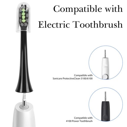 Linkidea Replacement Electric Toothbrush Head, 8 Pack Tufting Soft Brush Head, Power Tooth Brush Head Compatible with Philips Sonicare ProtectiveClean 5100/6100, 4100 Power Toothbrush