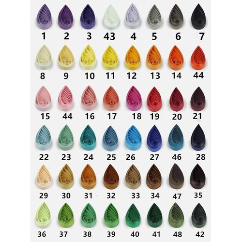 ODETOJOY Quilling Paper Strips 3mm Paper Quilling Set 120pcs Quilling Strips 1/8inch Single Color Star Origami Paper DIY Hand Crafts (Ivory)