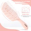 Hair Brush,Sofmild Curved Vented Paddle Brush for Faster Blow Drying,Detangle Brush Flexible Bristles Glide Thru Tangles with Ease, Detangling Styling Hair Brushes for Women Curly Thick Wet Hair