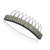 Decorative Hair Comb Black Cellulose Based Rhinestone Crystal Bridal Hair Comb,
