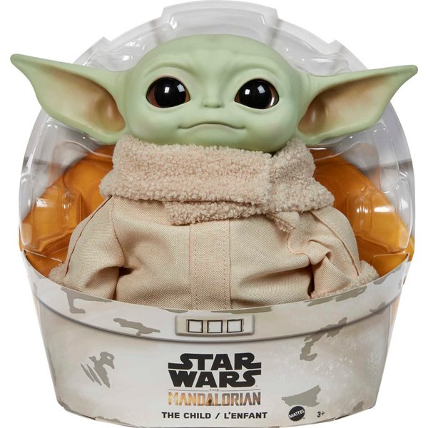 Mattel Star Wars Grogu Plush Toy, 11-inch Character Figure with Soft Body. Inspired by Star Wars The Mandalorian