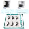 GOO GOO Mink Eyelashes, 18mm Natural Crossed Cluster Daily Type False Eyelashes 1 Style 3 Pairs/set Siberian 3D Mink Lashes Hand Made Strips Fake Eyelashes Fluffy Real Eyelashes