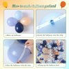 147 Pcs Blue Birthday Party Decorations, Haze Gray Nude Navy Blue Dog Paw Balloons Arch Garland Kit with Bone Foil Balloons for Boys Girls Baby Shower Blue Puppy Theme Birthday Party Supplies