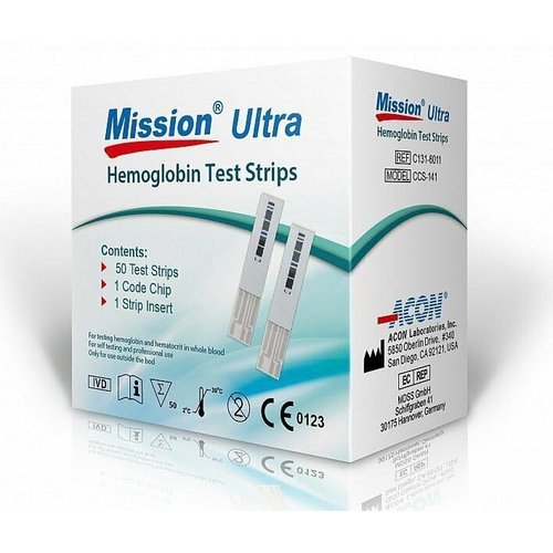 Mission Ultra Hemoglobin 50 Test Strips