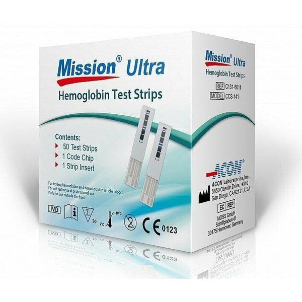 Mission Ultra Hemoglobin 50 Test Strips