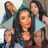 Braiding Hair Pre stretched 16 Inch Braiding Hair Extensions Hot Water Setting Synthetic Hair Pre Stretched Crochet Braids Hair Yaki Texture(16 Inch,6 Packs,1B#）