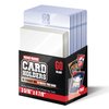 Semi Rigid Card Holders – 100 Bundle - 50 Card Holders for Trading Cards and 50 Soft Sleeves for PSA, SGC, BGS, CSG - Baseball Card Sleeves - 3-5/16" x 4-7/8" Including 1/2" Lip