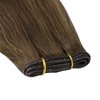 Full Shine Genius Weft Hair Extensions Real Human Hair Hand Tied Hair Extensions Remy Hair Color Medium Brown To Honey Blonde Highlight Medium Brown Human Hair Weft Sew In Hair Extensions 60G 20 Inch