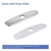 Escutcheon Plate, Brushed Nickel Faucet Hole Cover Stainless Steel deck plate for 1 or 3 Hole Kitchen Laundry Sink Faucet 10 inch base plate