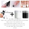 Vonrui Superfine French Nail Glitter Powder - Black White Snow Design Nail Sugar Powder Shiny Effect Candy Glitter Flakes Pigment Dust Gel Polish Manicure Accessories DIY Crafts (2 Bottles)
