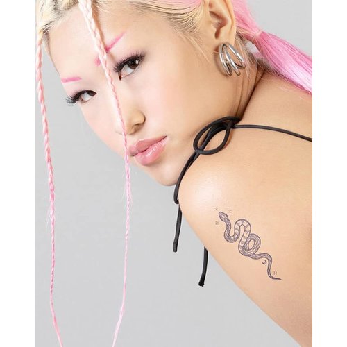 Inkbox Temporary Tattoos, Semi-Permanent Tattoo, One Premium Easy Long Lasting, Water-Resistant Temp Tattoo with For Now Ink - Lasts 1-2 Weeks, Kibosh, 5 x 2 in
