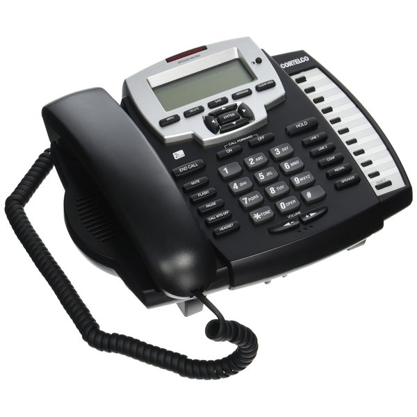 Cortelco ITT-9225 2-Line Speakerphone with Caller ID/Call Waiting,Black