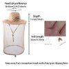 Head Netting Mosquito Net Hat Beekeeper Bee Veil Hat Bug Face Cover Netted Fishing Safari Hats Dog Grooming Women Men Khaki