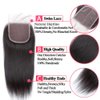 Lace Closure 4x4 HD Lace Closure Straight Lace Closure Human Hair 12 Inch Brazilian Virgin Hair Lace Closure Free Part 100% Human Hair Extensions for Black Women Pre Plucked Natural Color