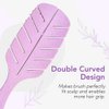 Jovica Detangling Hair Brush for Women Men and Children – Straight Curly Wet and Dry Hair – Leaf Shape (Purple)