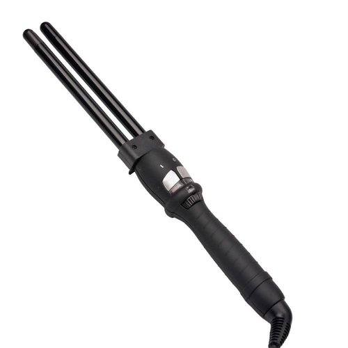 JINDIN Double Barrel Curling Wand for Women's Long Hair - 2 Ceramic Tourmaline Barrels for Beach Waves and Hot Styling