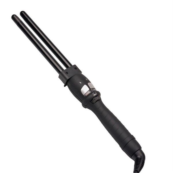 JINDIN Double Barrel Curling Wand for Women's Long Hair - 2 Ceramic Tourmaline Barrels for Beach Waves and Hot Styling