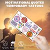 Motivational Quotes Temporary Tattoos Stickers Inspirational for Women Adults Teens Student Kids 96PCS Tattoo Birthday Party Supplies Favors Decorations School Classroom Prizes Rewards Gifts Ideal