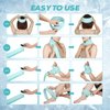 Neck Ice Pack Wrap,Cervical Ice Pack,Cold Compress Ice Packs for Neck Injuries Reusable Cold & Hot Therapy Adjustable Flexible Gel Migraine Ice Head Wrap for Neck Pressure. (Ice Blue)