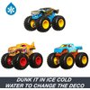 Hot Wheels Monster Trucks 1:64 Color Shifters, 3-Pack of Toy Trucks That Change Decos in Ice Cold Water & Change Back in Warm Water, Toy for Kids, HGX20