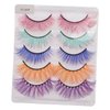 Fake Eyelash 5 Pairs Colored es Natural Fake Lashes es Magnetic Fluffy Natural Eyelashes False Lashes Synthetic Fiber Eyelash Fake Lash Extensions Fake Lash 3d