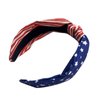 American Flag Knotted Headband,4th of July Headband,Red White Blue Patriotic USA Bow Knotted Wide Headband Yoga Hair Band Hair Hoops,for Women Girls Gift,4th of July Decorations,Independence Day