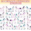 ArtCreativity Bendable Unicorns, Set of 24, Flexible Unicorn Figurines, Stress Relief Fidget Toys, Piñata Fillers, Birthday Party Favors, Goodie Bag Stuffers for Kids