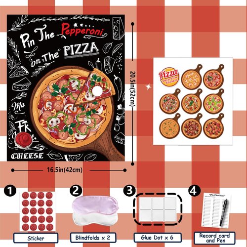Pizza Party Decorations Pin The Pepperoni on The Pizza Party Game for Pizza Family Night Birthday Party Pizza Party Supplies Favors