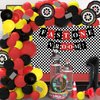 NUTTYBASH Fast One Birthday Decorations for Boys, Race Car Birthday Party Decorations Include Fast One Banner Backdrop Balloons Flag Checkered Foil Balloons, Fast One Birthday Party Supplies