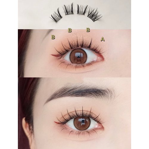 Ninetynine Dreams 100PCs Easy-Three-Steps Individual Lash Clusters Soft & Lightweight Volume Reusable Eyelash Extensions (11-13mm)