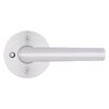 Kwikset Milan Interior Privacy Door Handle with Lock, Door Lever For Bathroom and Bedroom, Polished Chrome Reversible Keyless Push Button Lock Door Lever