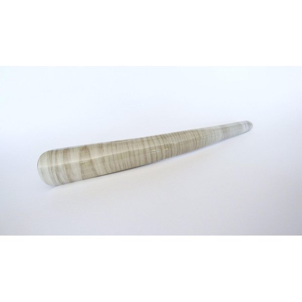 Gray and white acrylic and metal alligator hair clip