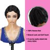 INSTANT FAB Finger Wave Human Hair Wigs for Black Women Short Mommy Wig Curly Remi Human Hair Wig Pixie Cut Wigs Nuna Wigs Non Lace Front Wigs (NATURAL BLACK)