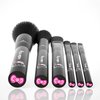 Impressions Vanity 6 PCs Hello Kitty Just Slay Makeup Brush Set, Super Cute Soft Brushes for Foundation, Face Powder, Make up Blending, Eye Shadow, and Liner Application (Black)