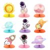 9 Pcs Outer Space Birthday Party Decorations Two The Moon Birthday Decorations Girls Space Themed Honeycomb Table Centerpieces for Party Galaxy Party Table Decoration Planet Astronaut Party Supplies