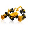 Caterpillar CAT Mini Machine Construction Truck Toy Cars Set of 5, Dump Truck, Bulldozer, Wheel Loader, Excavator and Backhoe Free-Wheeling Vehicles w/Moving Parts -Great Cake Toppers