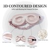ZIMASILK Adjustable Silk Contour Sleep Mask, 100% 22 Momme Mulberry Silk Eye Mask, Designed for Long Lashes and Eyelash Extensions, Comfortable Eye Sleeping Mask with Pure Silk Filler (Pink)