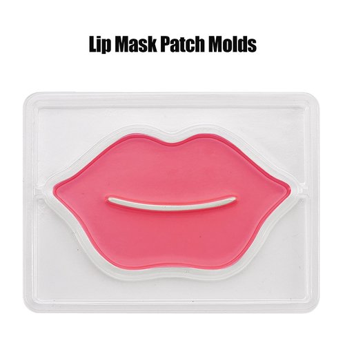 Sonew 5pcs Lip Mask, Transparent ABS Reusable Lip Beauty Mask Maker, Portable Lip Mask Patch Tray Plate for DIY