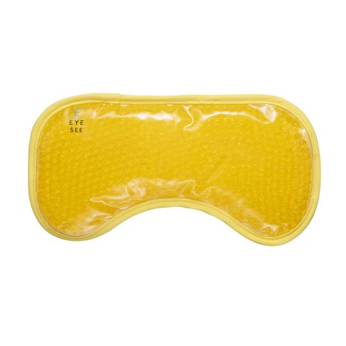 Eye See Plush Gel Eye Mask for Puffy Eyes, Yellow - Cold Eye mask to Treat Dark Circles, Sinuses, Dry Eyes, and for Allergy Relief - Microwave Safe for Heat Therapy