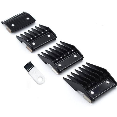 4 Pieces Professional Hair Clipper Attachment Guard Guide Combs Set, 1/8", 1/4", 3/8", 1/2", Compatible with Wahl Standard Full Sized 8148 8504 1919 Magic Clip Super Taper Senior Hair Clippers
