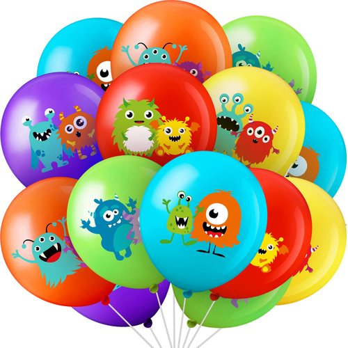 60 Pieces Bash Balloons Decorative Birthday Party Supplies Kids' Party Balloons 6 Styles Balloon Toy Kid for Kids Boys Girls Birthday Party Favors