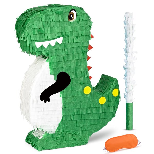 Dinosaur Pinata (17x13x3.7 Inches) for Kids Birthday Party Fiestas Decorations Party Favors for Birthday Anniversary Celebration Decoration Dino Theme Party Cinco de Mayo Fiesta Supplies