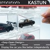 KASTUN 1/64 Scale Modle Cars Storage Case,Display Case for for Hot Wheels Matchbox,12Pack Clear Toy Car Storage,Stackable,Clear,Expandable,for 1/64 Scale Diecast Cars Collection(Case Only)
